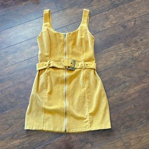 Mustard yellow corduroy dress